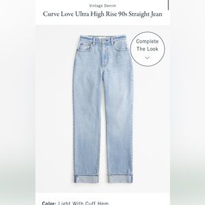 Abercrombie 90s straight jeans, curve love